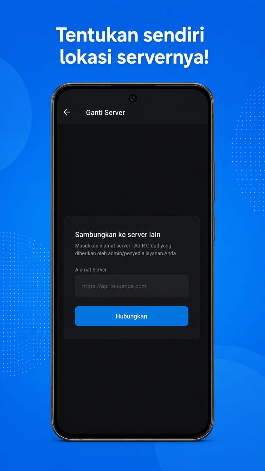 Tentukan sendiri lokasi servernya